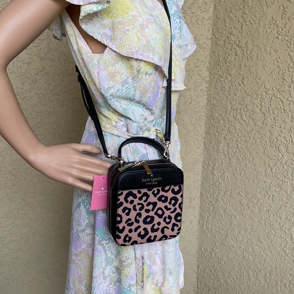Kate Spade daisy graphic leopard vanity crossbody - Picture 11 of 16